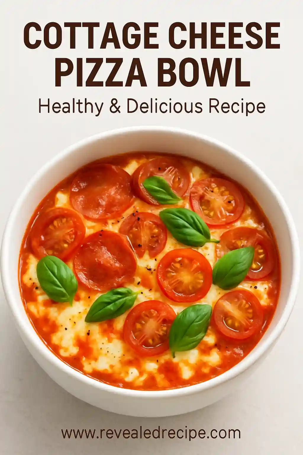 Fresh cottage cheese pizza bowl