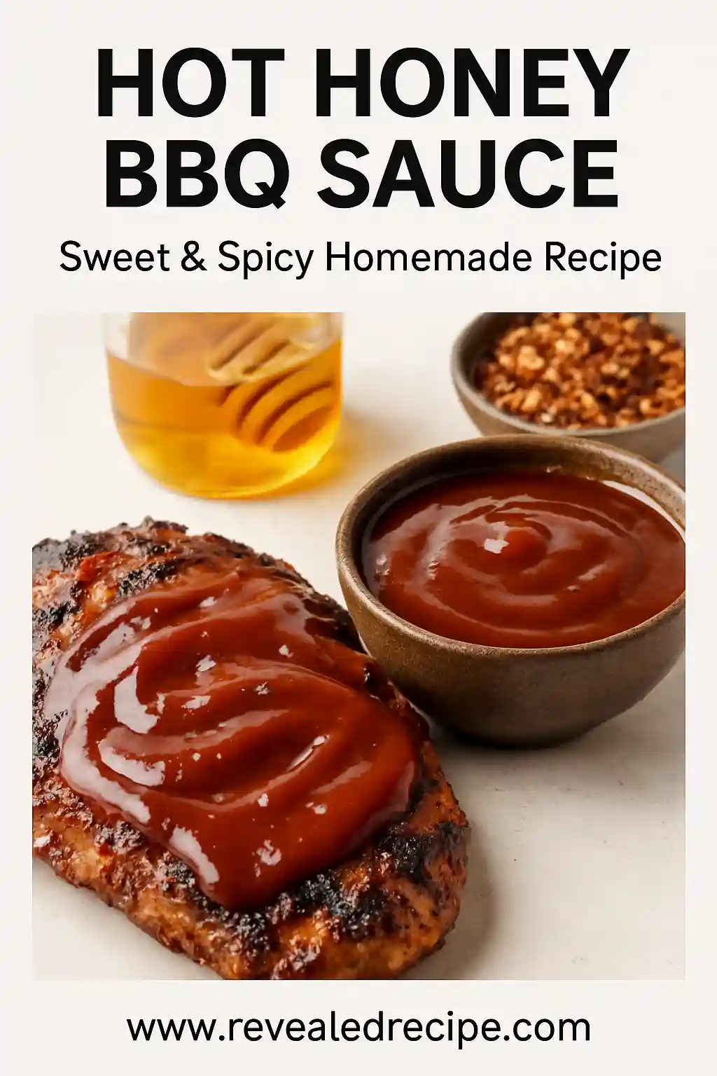 Thick homemade hot honey BBQ sauce