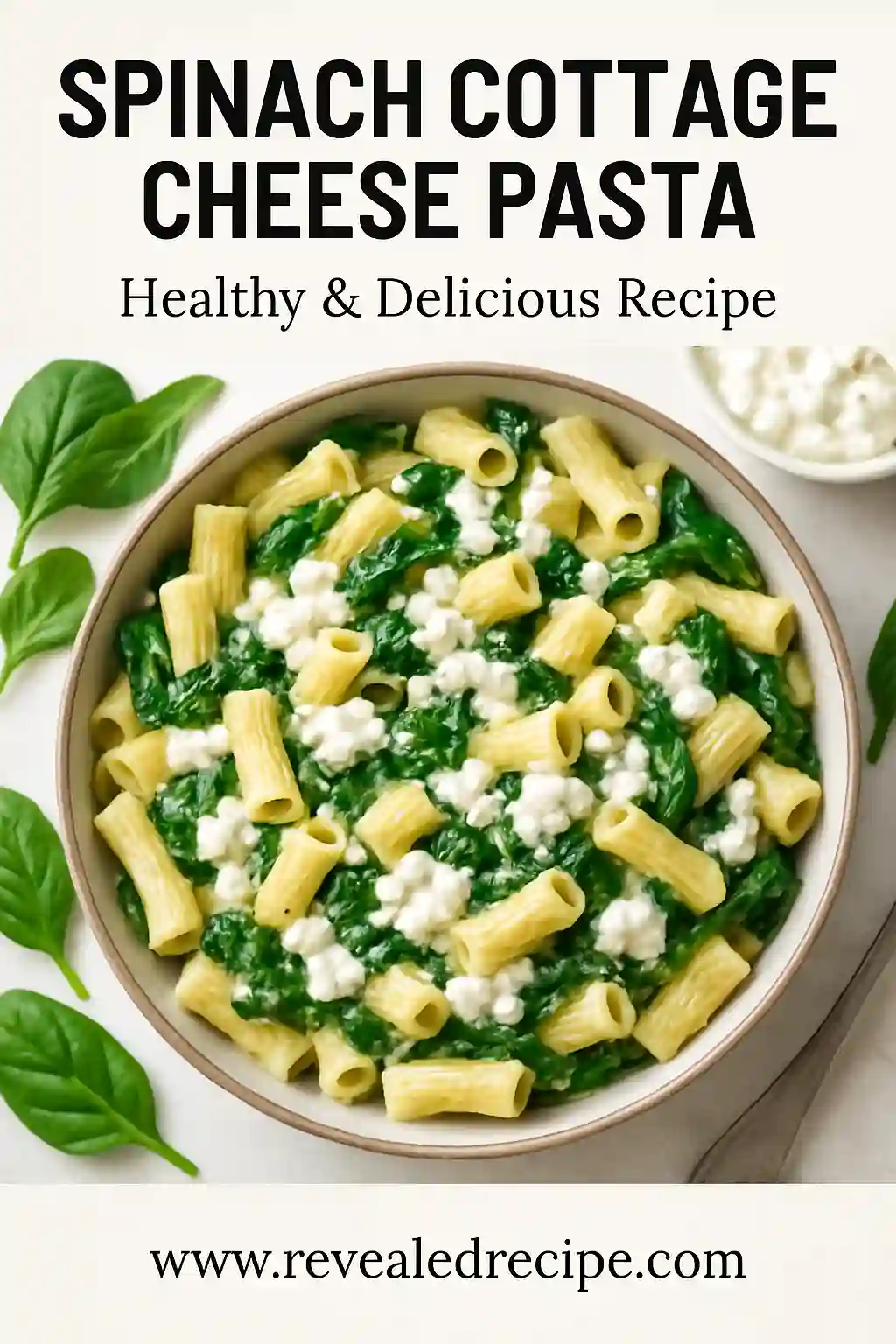 Spinach Cottage Cheese Pasta