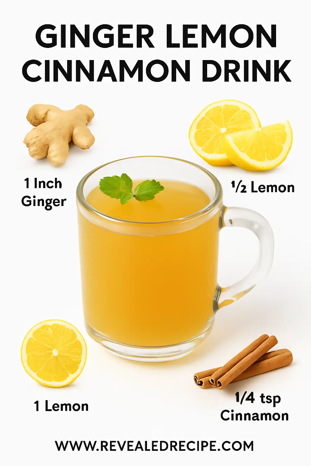 Lemon ginger detox drink 