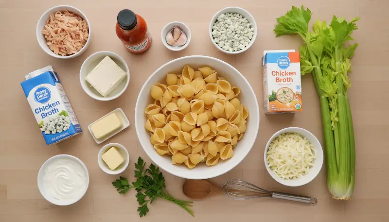 Creamy Buffalo Chicken Stuffed Shells ingredients