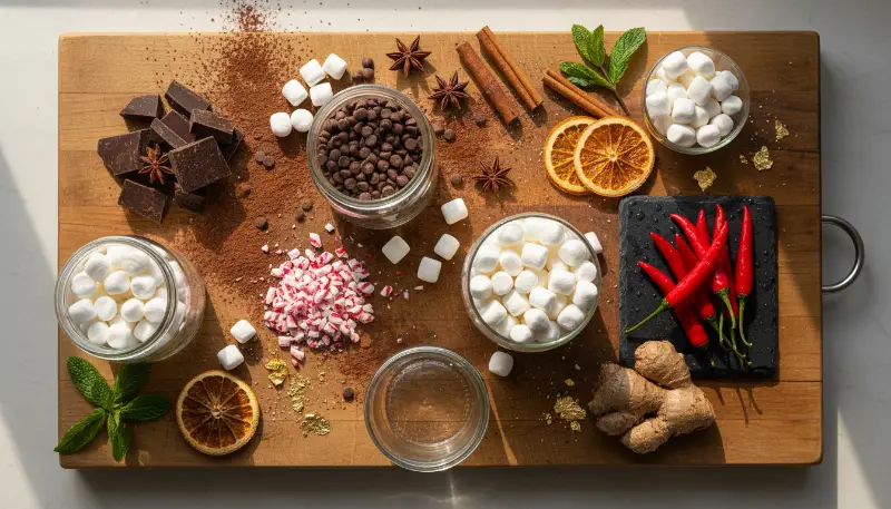 Easy Hot Chocolate Gift Jar ingredients