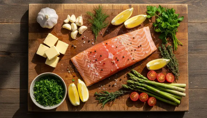 Garlic Butter Salmon ingredients