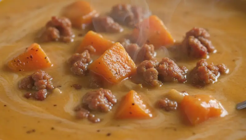 Creamy Sweet Potato and Sausage Soup Recipe ingredients
