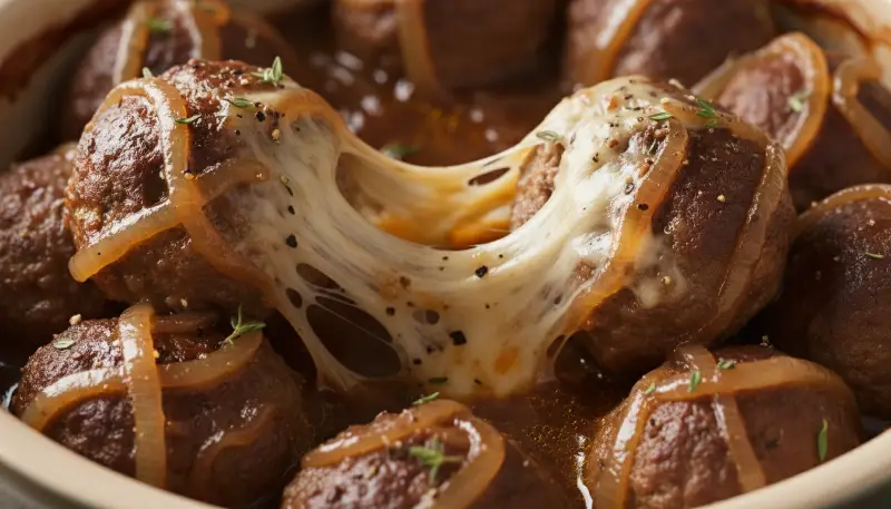 Crock Pot French Onion Meatballs ingredients