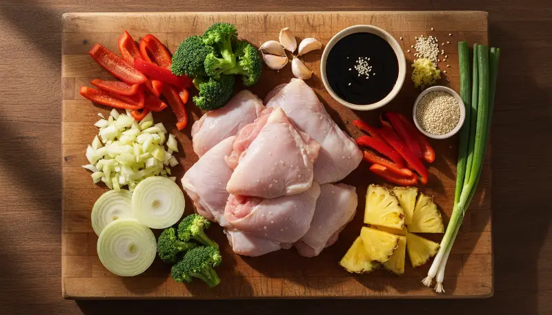 Dump and Go Crockpot Teriyaki Chicken ingredients