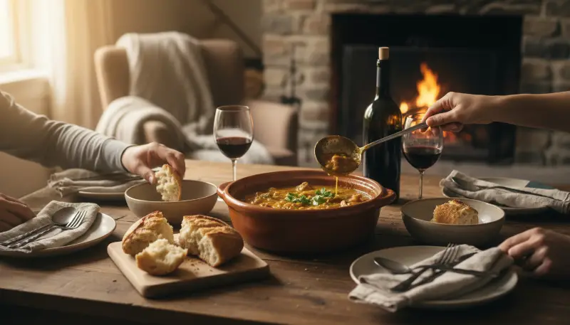 Hearty Chicken Stew close up details